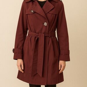London Fog Burgundy Trench Coat – Size M